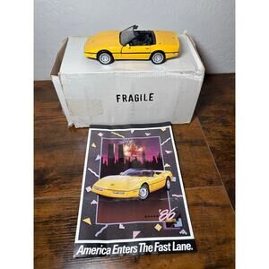 Franklin Mint 1986 Chevrolet Corvette- 1:24 Scale Model Die Cast Vehicle-‎ COA